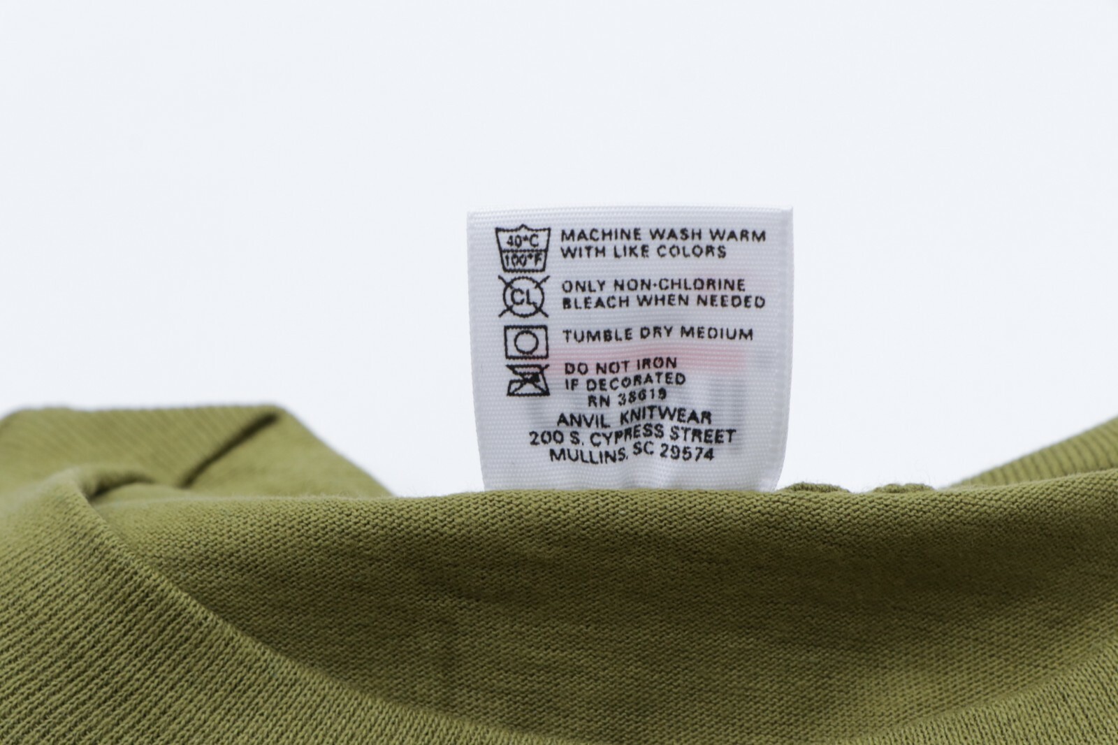 Deadstock Vintage 90s Mens 2XL Blank Short Sleeve T-Shirt Olive Green Cotton USA gallery