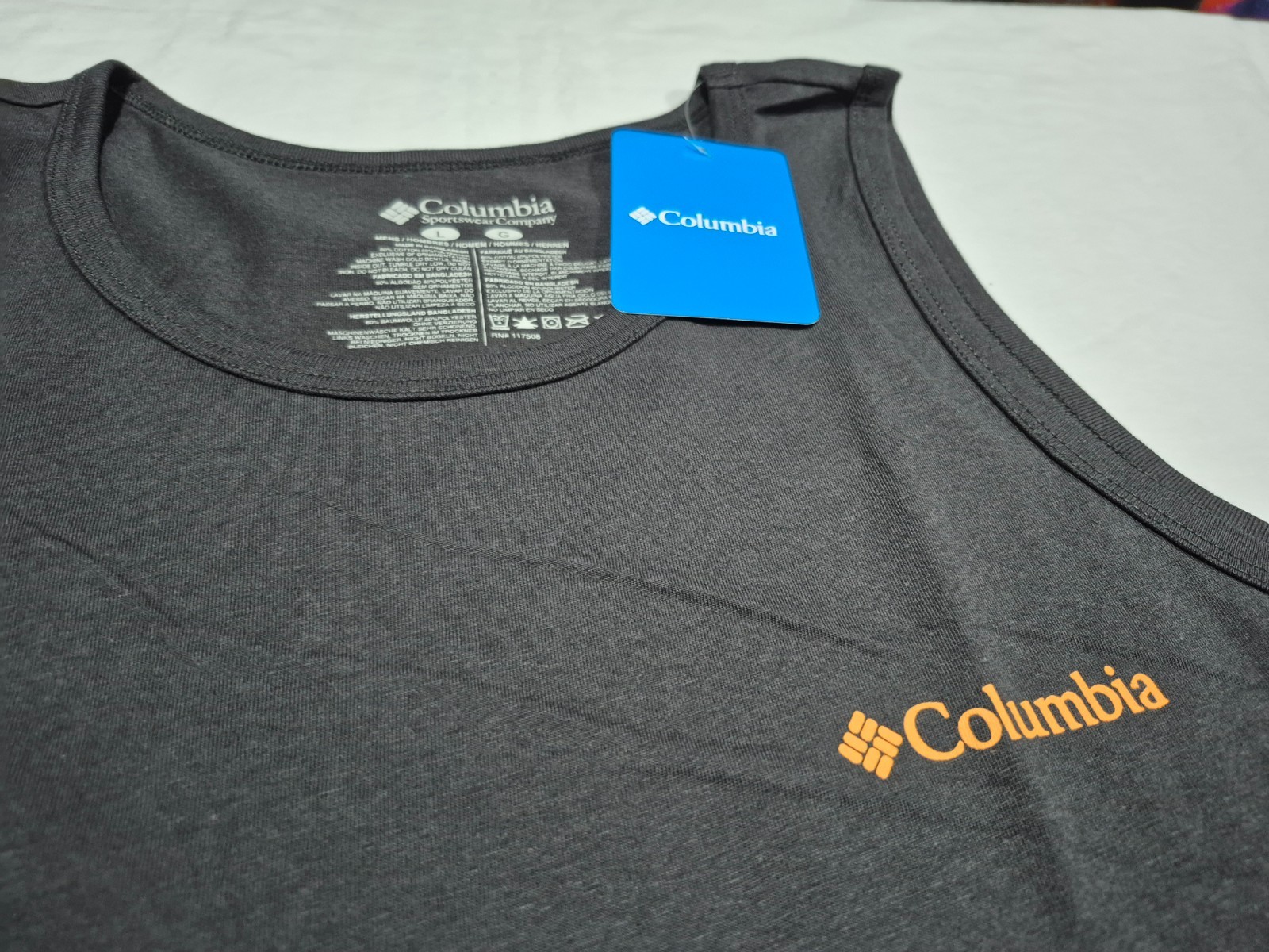 Columbia Men's Outdoor Graphic Tank Top Black Sleeveless Sports Athletic Gym gallery
