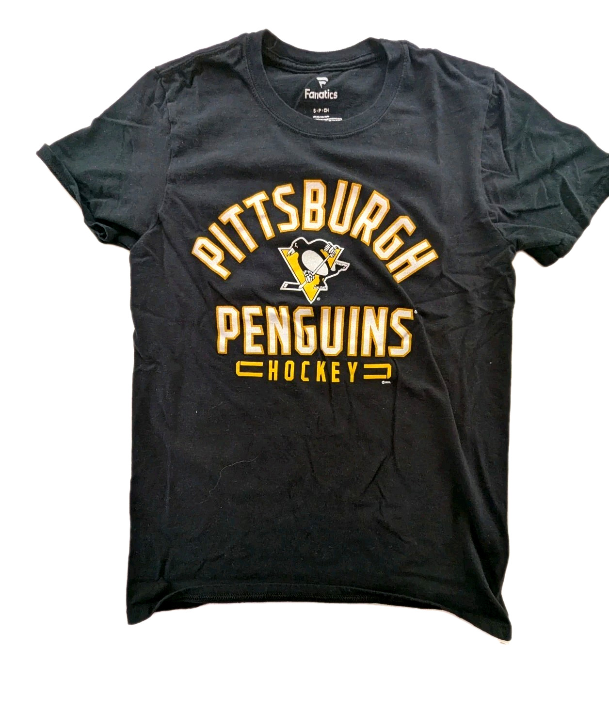 Pittsburgh Penguins Hockey Fanatics Black Short Sleeve T- Shirt Mens Small S