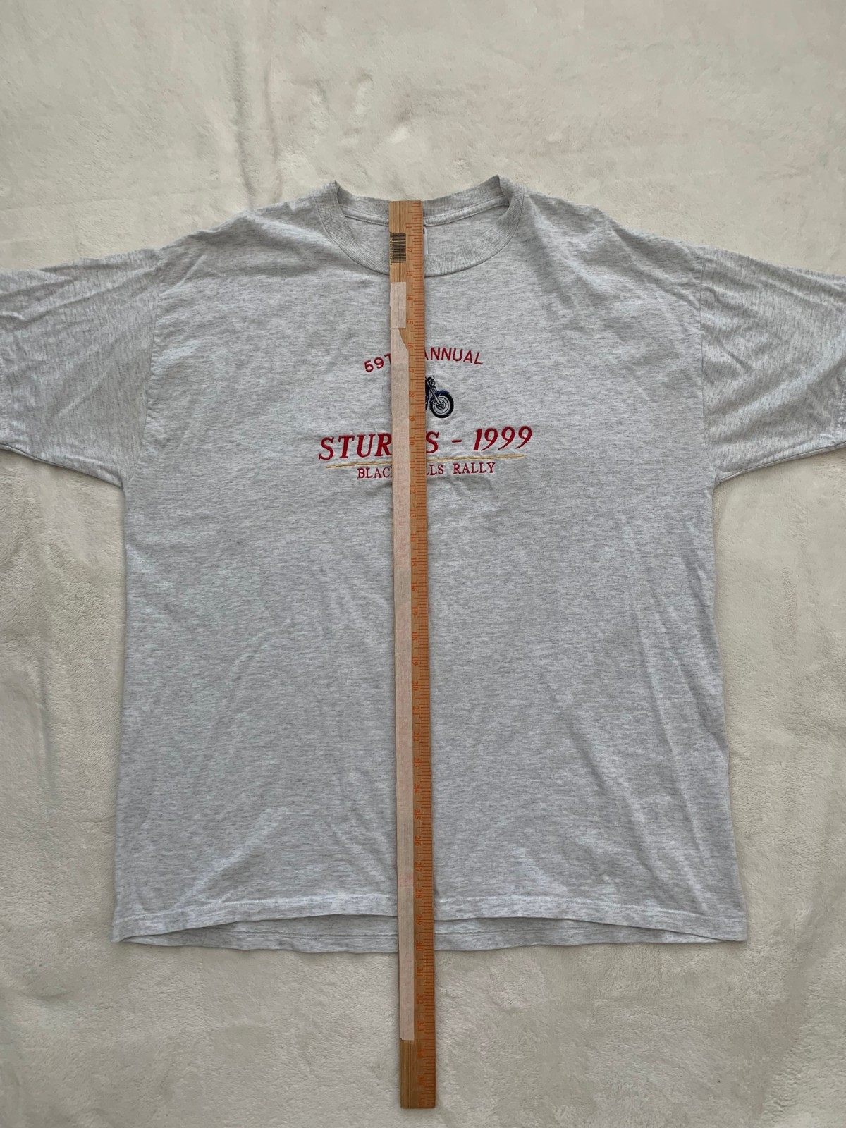Vintage 1999 Sturgis Motorcycle Rally T Shirt Men XL Gray Races Biker 59th USA gallery