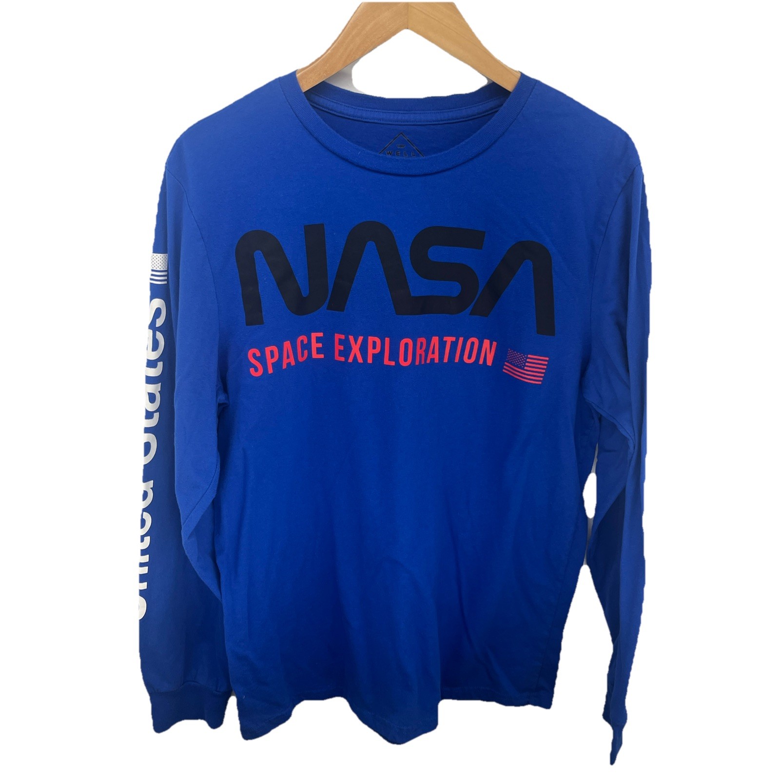 NASA Space Exploration Long SleeveShirt by Well Worn, Adult Large Blue gallery