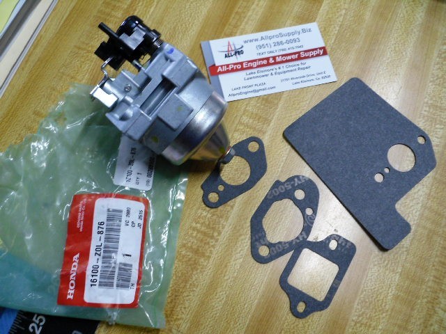 GENUINE 16100-Z0L-876 BB75EC AUTO CHOKE STYLE CARBURETOR WITH MOUNT GASKETS