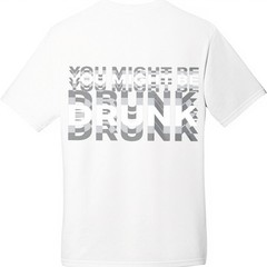You Might Be Drunk Glitch Text Black T-Shirt, Funny Party Graphic Tee for Adults