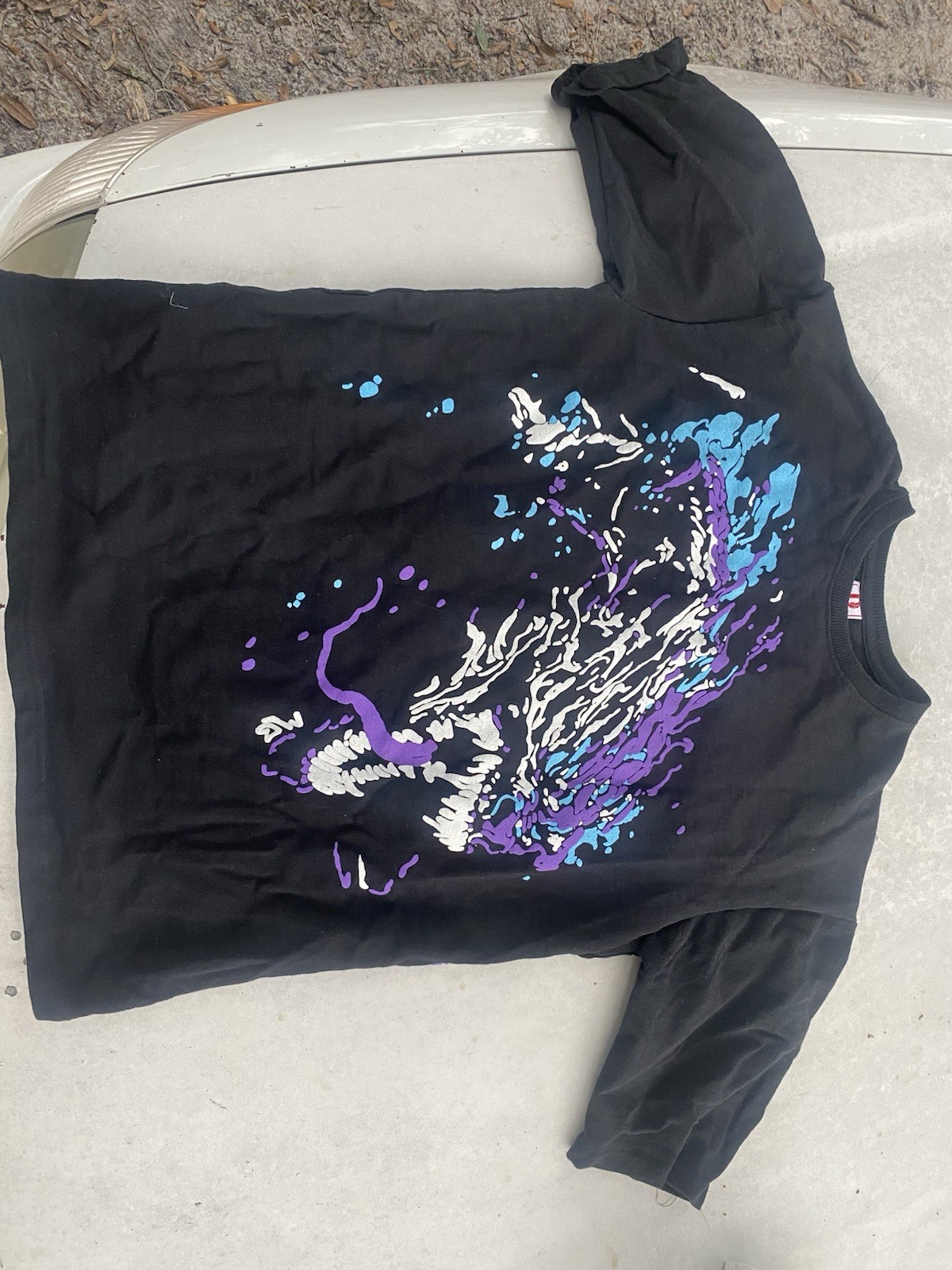 Dignify Men’s Graphic Print Crew Neck Cotton Knit T-Shirt Black Size L gallery