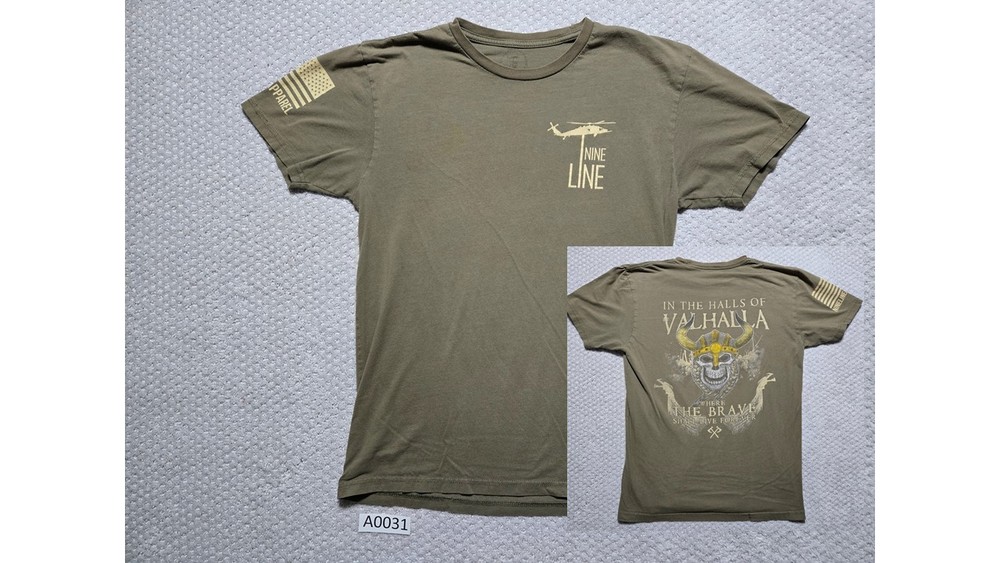 Nine Line Apparel Valhalla Graphic T-Shirt ~ Men’s Medium ~ Army OD Green ~