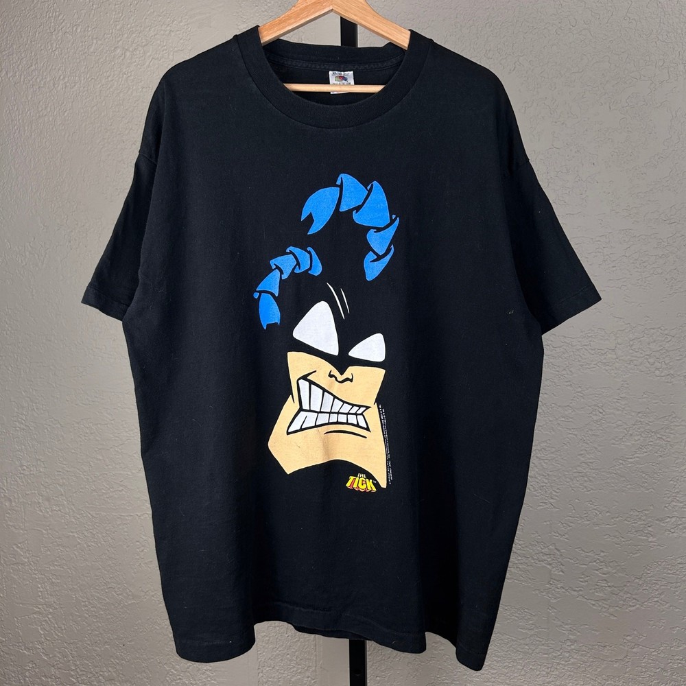 The Tick 1994 Fox Children’s Network Cartoon Big Face XL Rare Tee