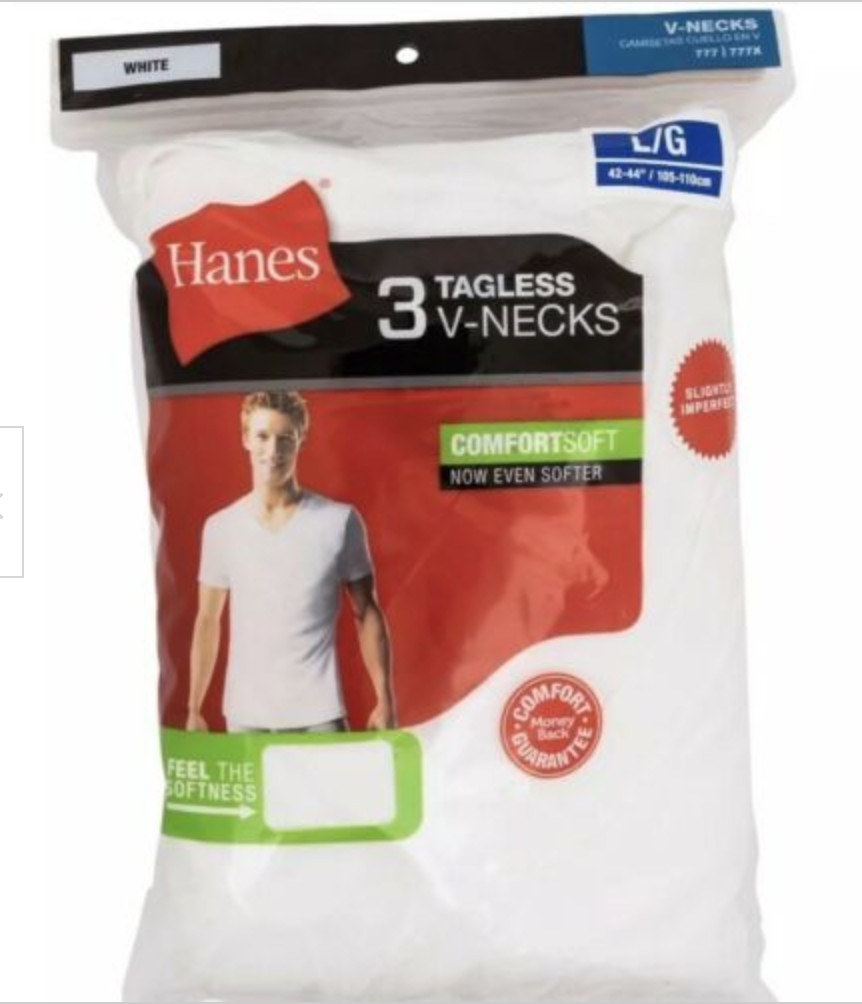 Hanes Mens V Neck T-shirt 3 pack Style 777 gallery
