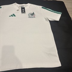 Adidas Medium 2026 Mexico Soccer DNA Tee Shirt White Green JZ6471 NWT $35