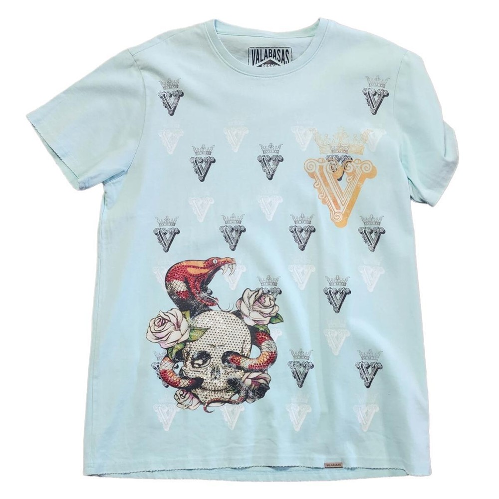 VALABASAS Tee “Skull Viper” Tee – Light Green
