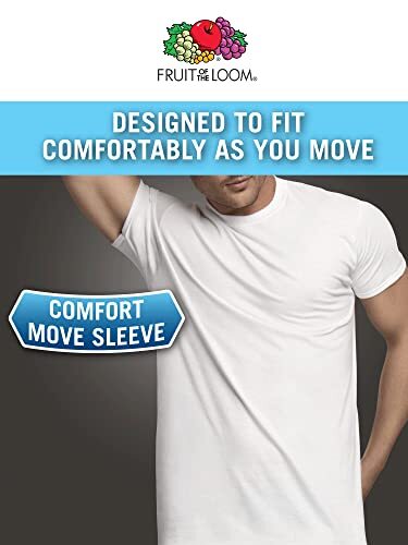 6 Pack Mens Eversoft 100% Cotton Stay Tucked Tag-free Crew T-Shirt 2XL May Vary gallery