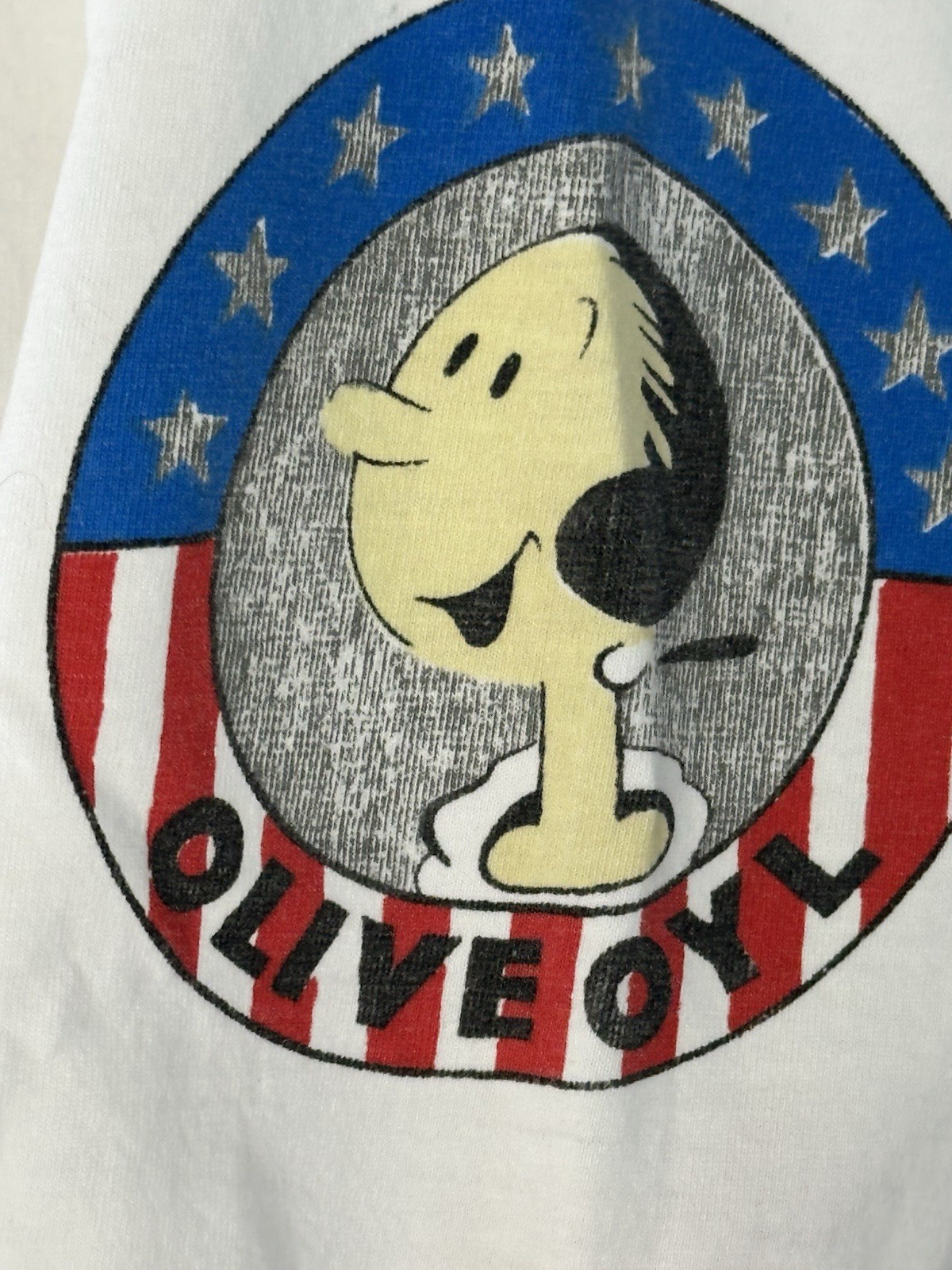 Vintage Olive Oyl T-Shirt Mens Large White Vital Statistic Hip Hop Cartoon Retro gallery