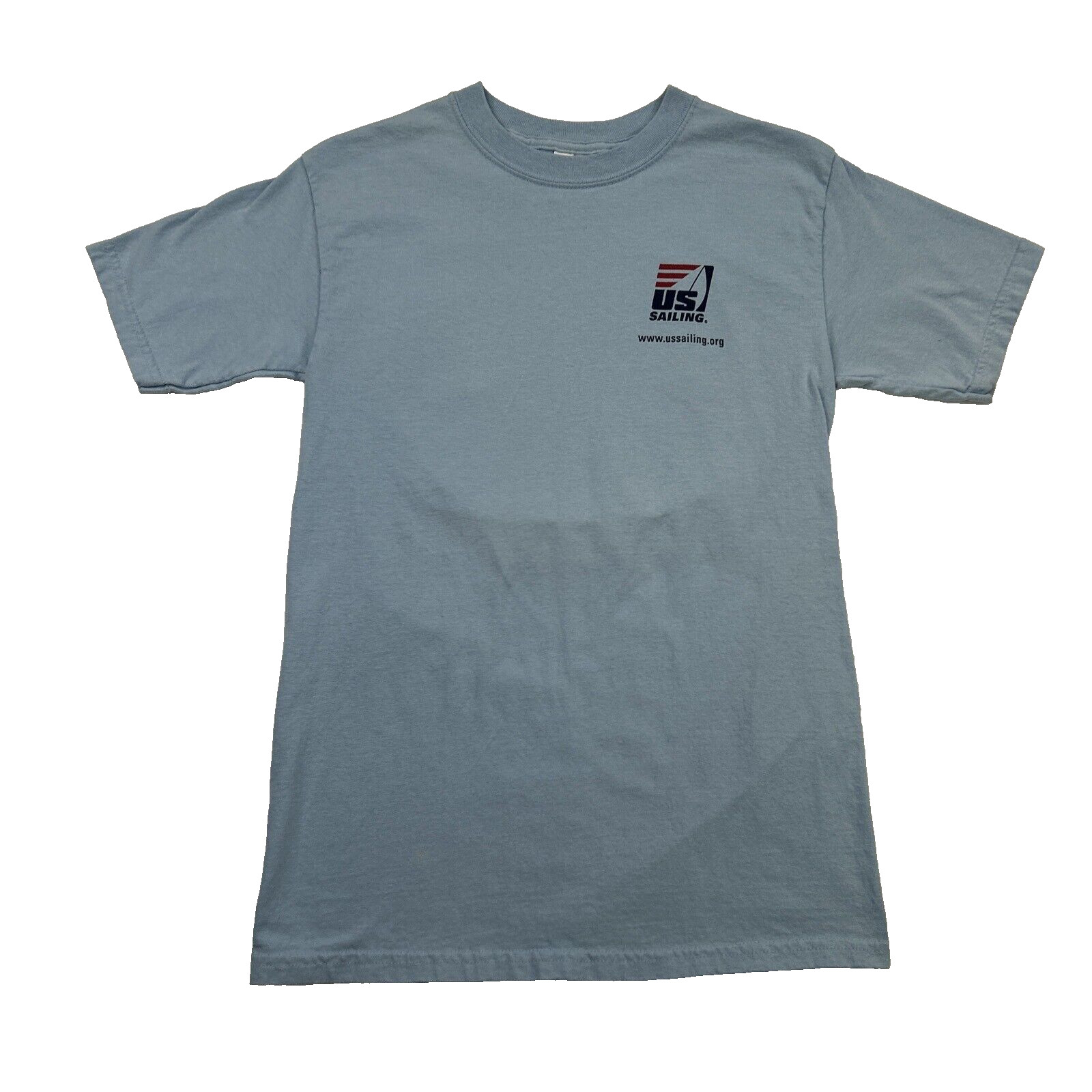 VINTAGE USA Olympic Sailing Shirt Adult Small Blue 2004 Junior Outdoors Mens gallery