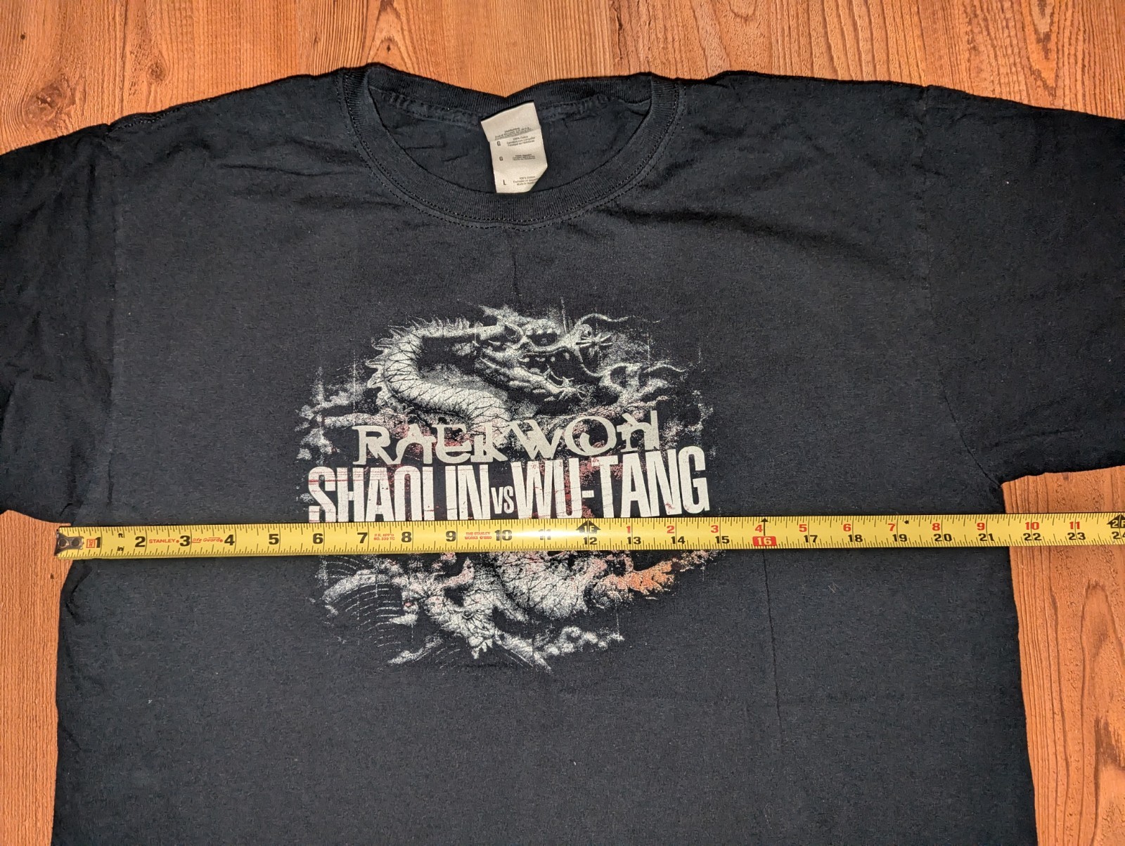 Raekwon Shaolin Vs Wu-Tang Clan T Shirt Rare Vintage Rap Tee L ODB RZA GZA gallery
