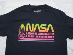NASA Gradient Logo Short Sleeve Tee Shirt Navy Blue Adult Small NEW!