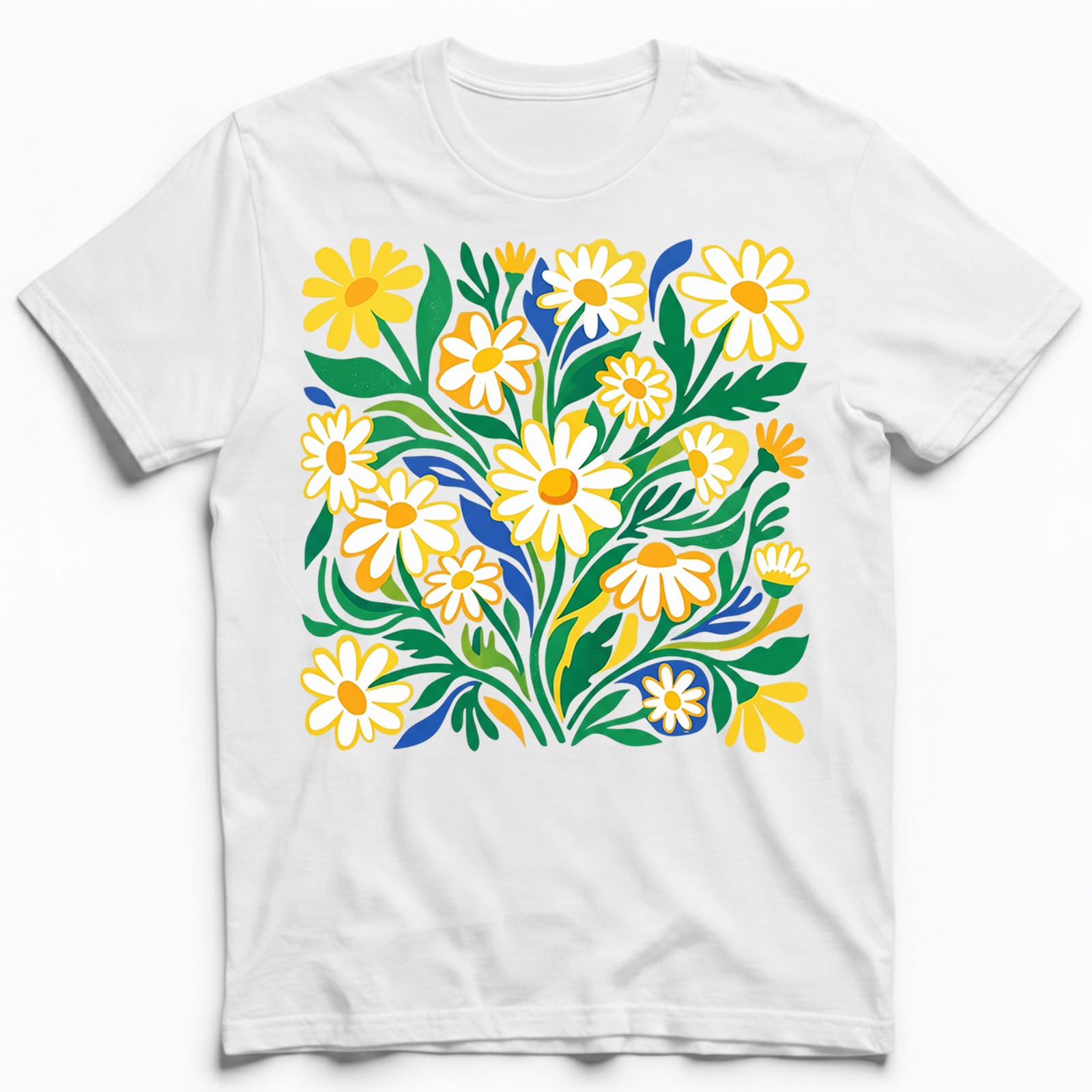 Groovy Floral Daisy T-Shirt Colorful Botanical Wildflower Nature Spring Tee gallery