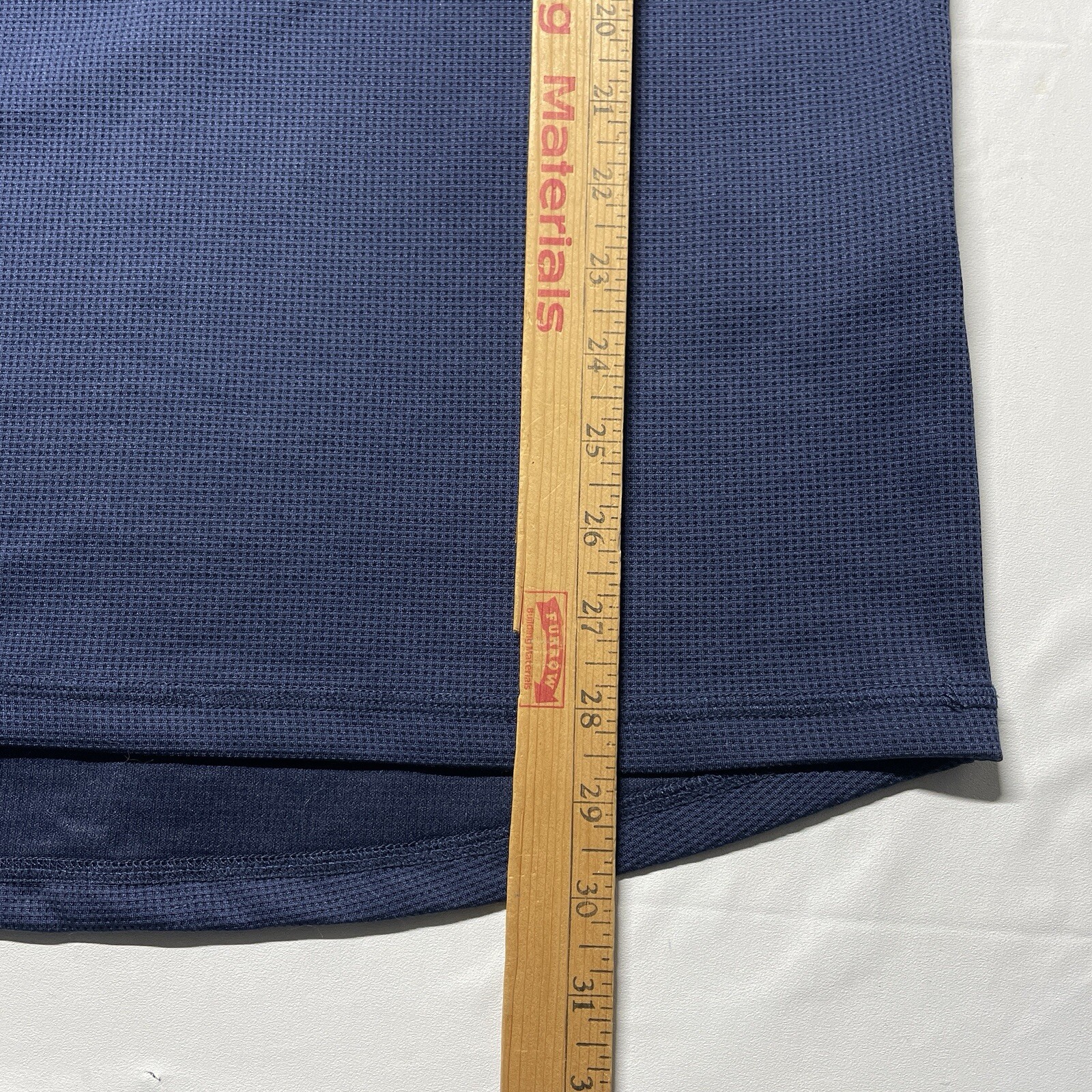 Wrangler Workwear Base Layer T-Shirt Mens XL Blue Zip Pocket Thermal Long Sleeve gallery