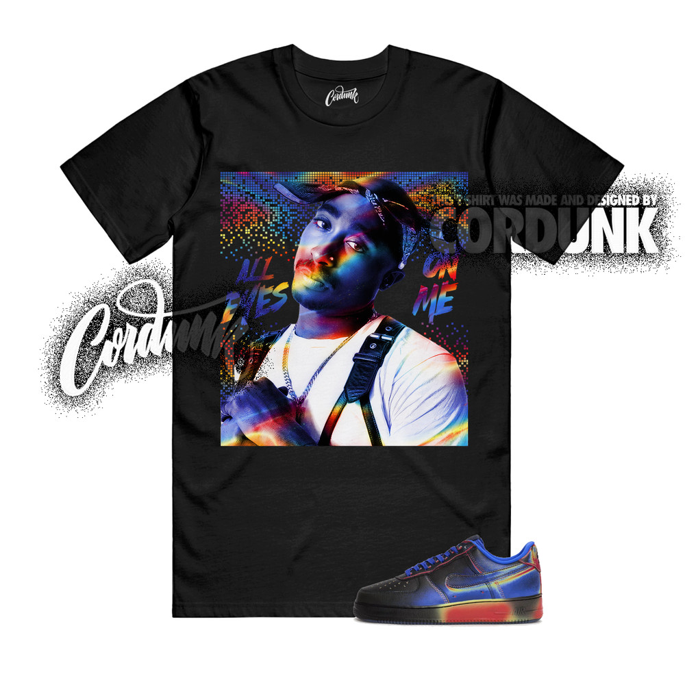 Air Force 1 Low Retro Heat Map Black Racer Blue T Shirt Match TP