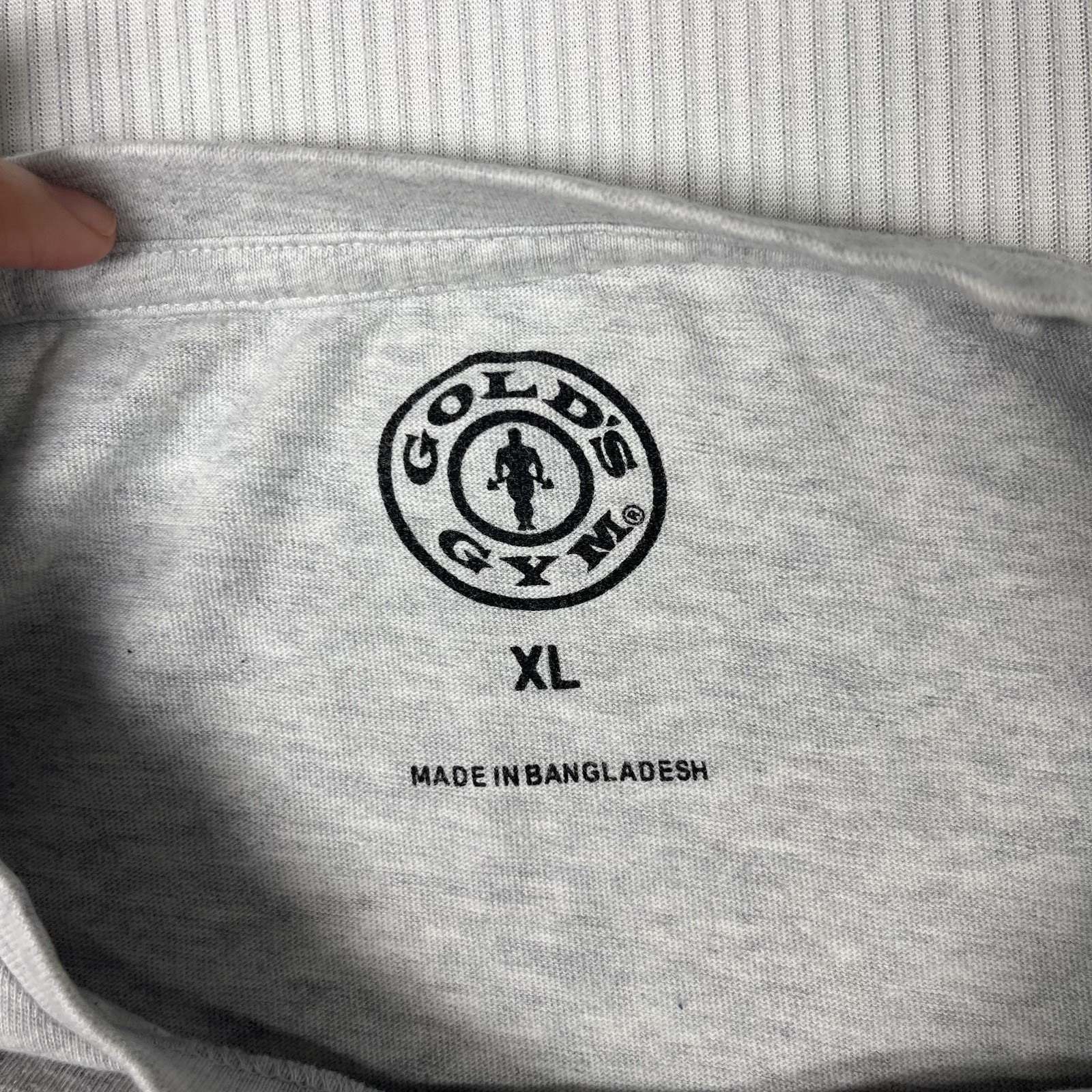Gold's Gym Shirt Mens XL Gray Venice CA Bodybuilder Logo Graphic Tee Workout gallery