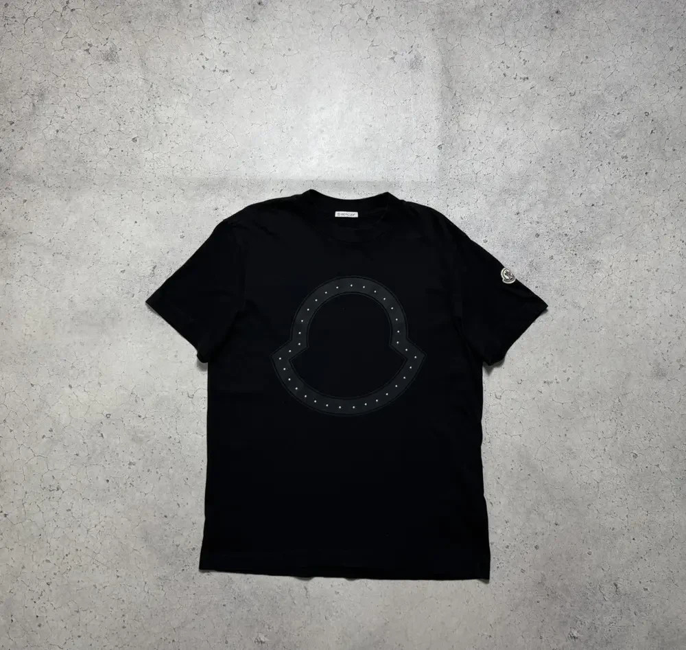 Moncler SS T-Shirt Black Big Logo Size S gallery