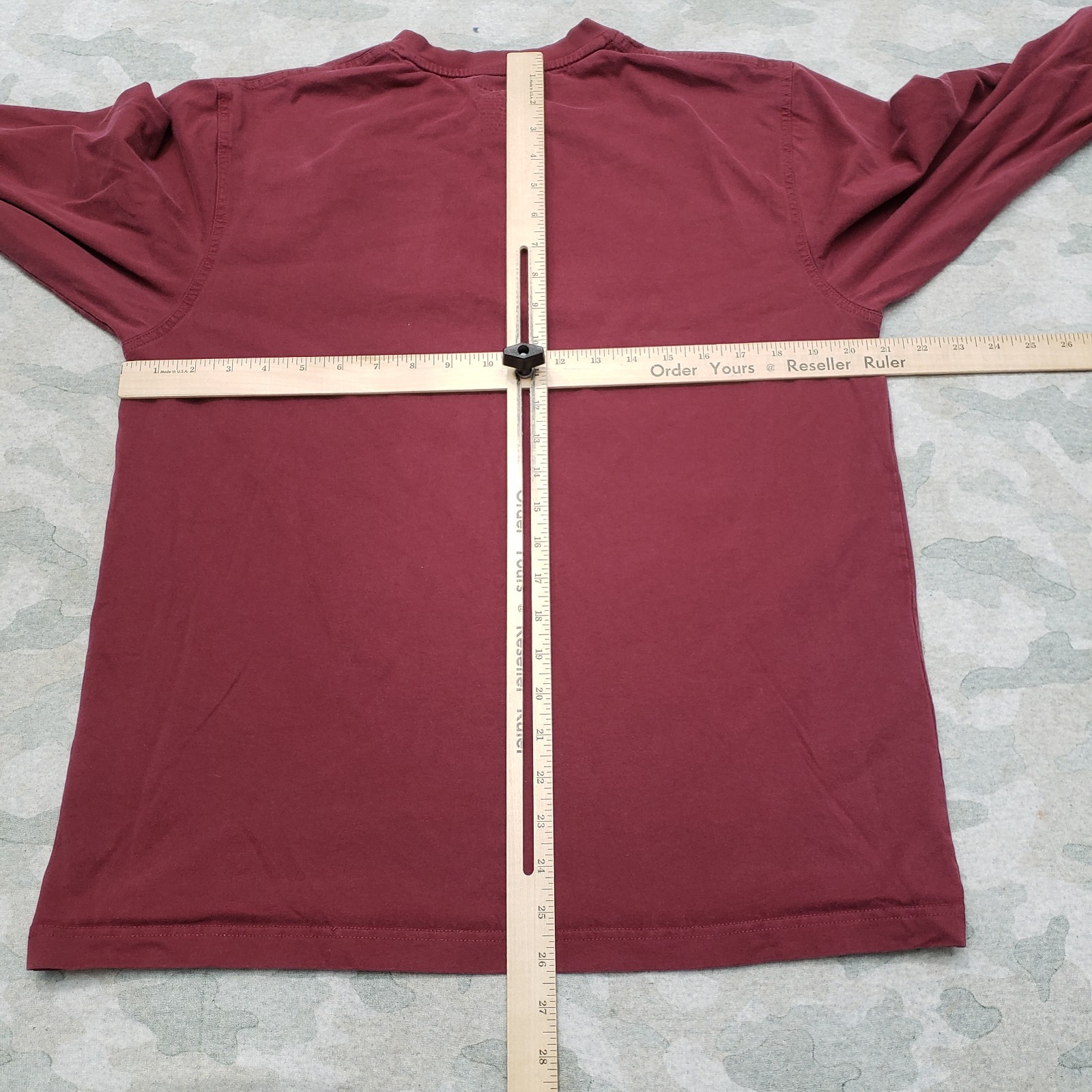 L.L. Bean Henley Shirt Mens Medium Red Long Sleeve gallery