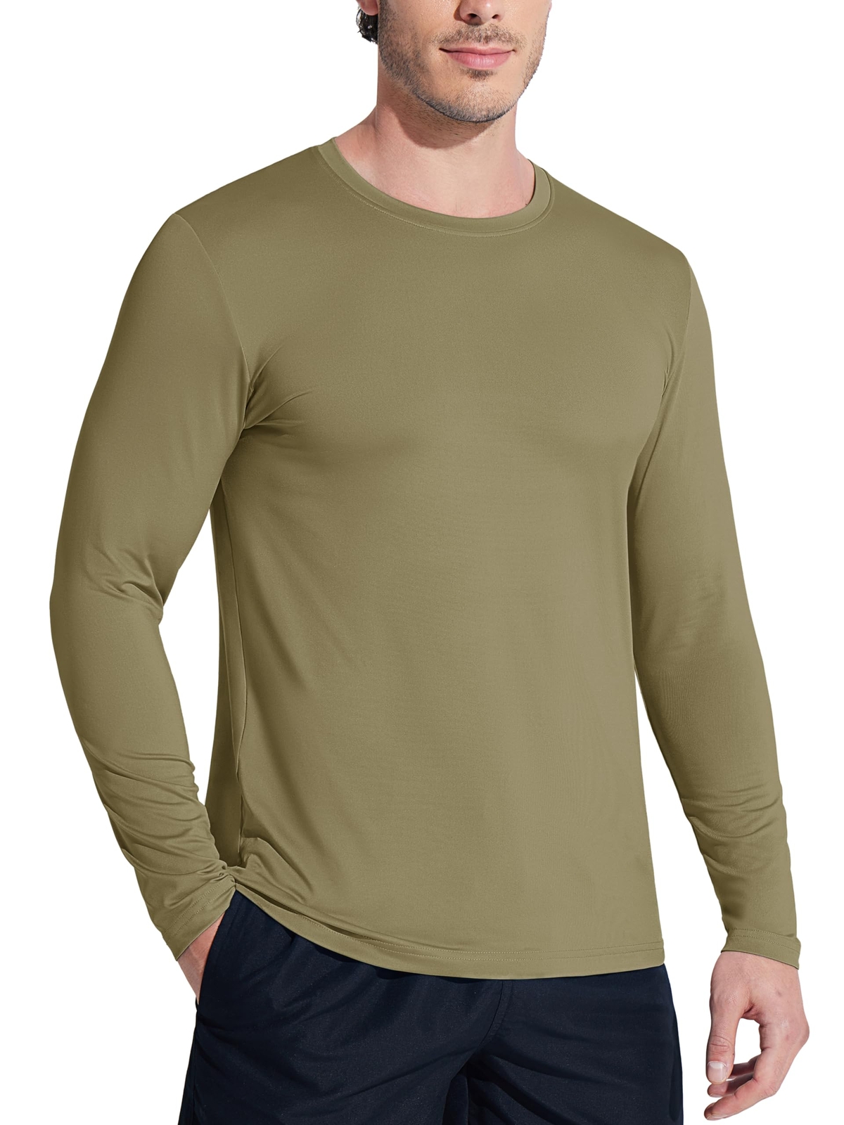 Mens UV Protection UPF 50+ Shirts Long Sleeve Sport Casual Workout Beach T-Shirt gallery