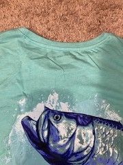 Magellan Outdoors Bass River Fish Tee Beach Green Tee Mens Size 2XL XXL Shirt