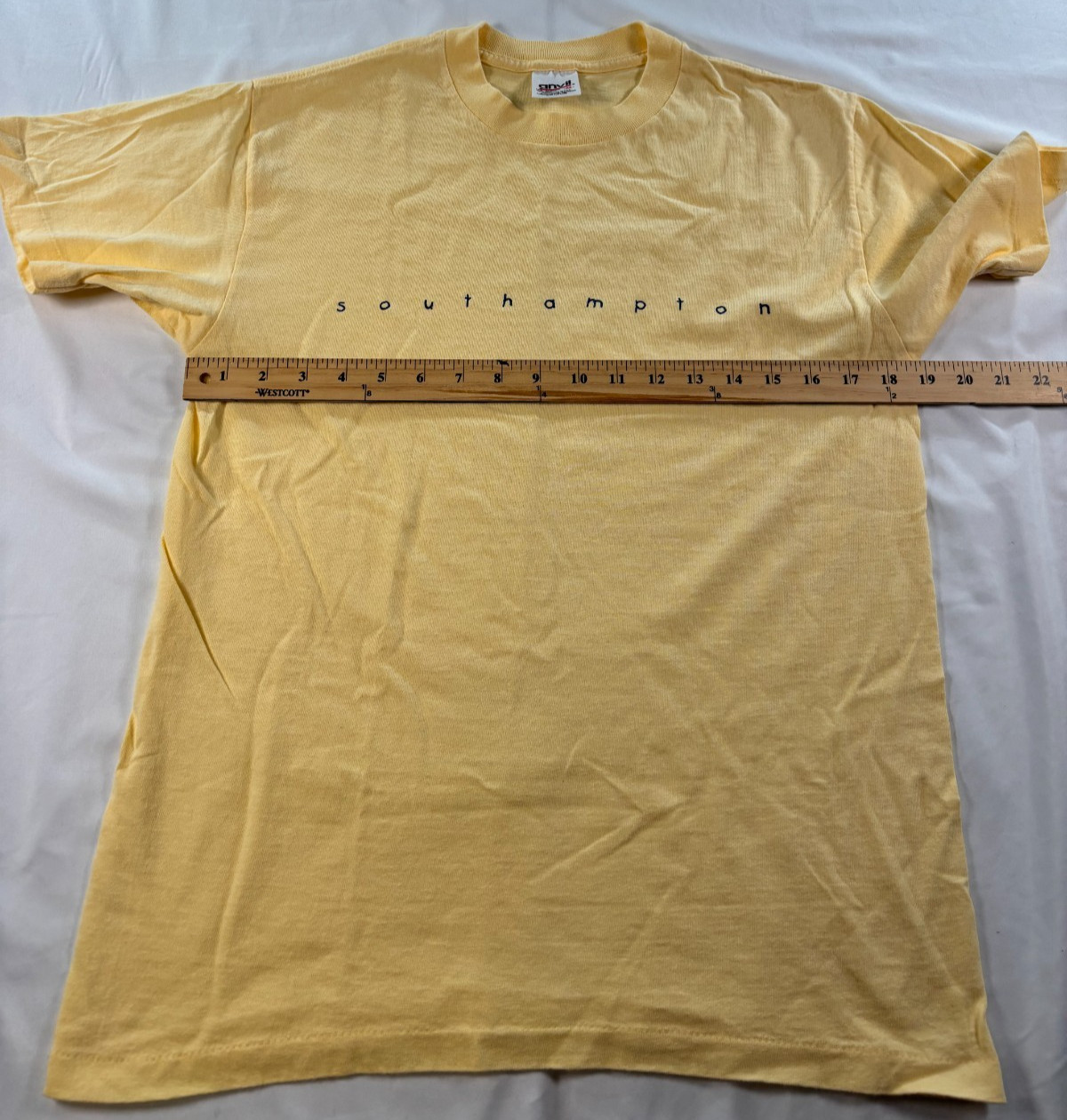 Vintage Single Stitch Southampton Shirt Size Medium Yellow Anvil Tag Made In USA gallery