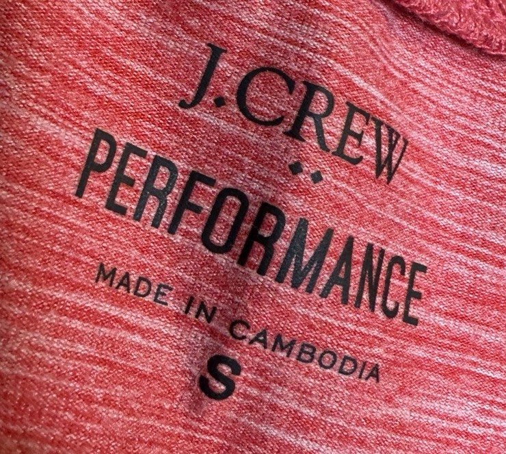 J.Crew Performance Mens Small Heathered Red Short Sleeve T-Shirt stretch comfort gallery