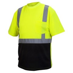 HIGH VISIBILITY ANSI ISEA CLASS 2 REFLECTIVE HI VIS ROAD WORK SAFETY T SHIRT