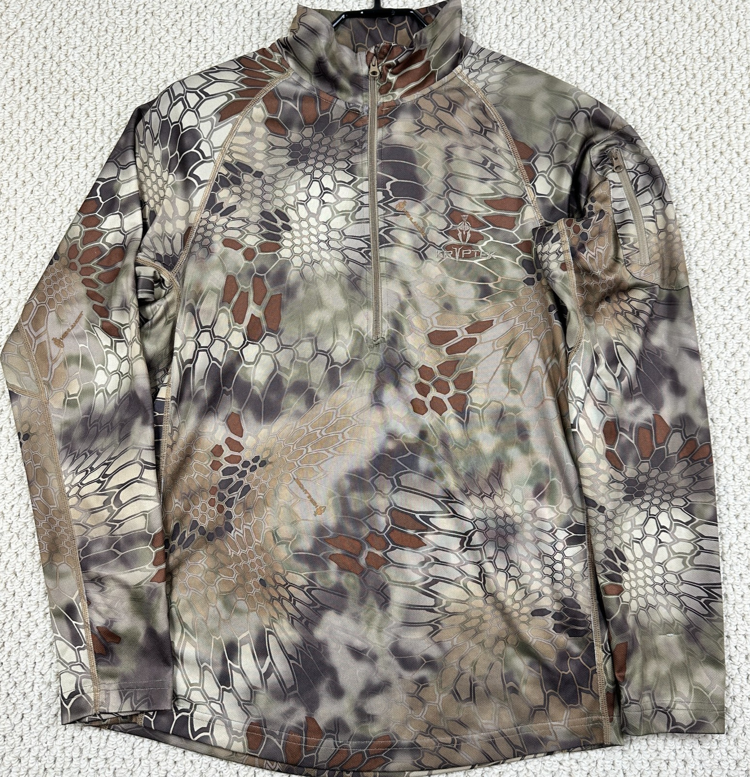 Kryptek Valhalla 1/4 Zip Pullover Mens S Highlander Camouflage Tactical Shirt gallery
