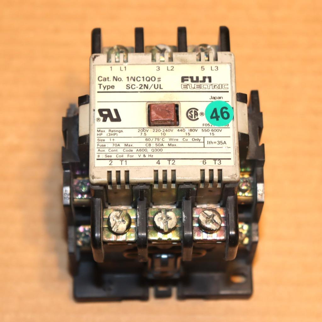 One FUJI 1NC1Q0 Type SC-2N-UL Contactor with 110/120VAC Coil #GR46