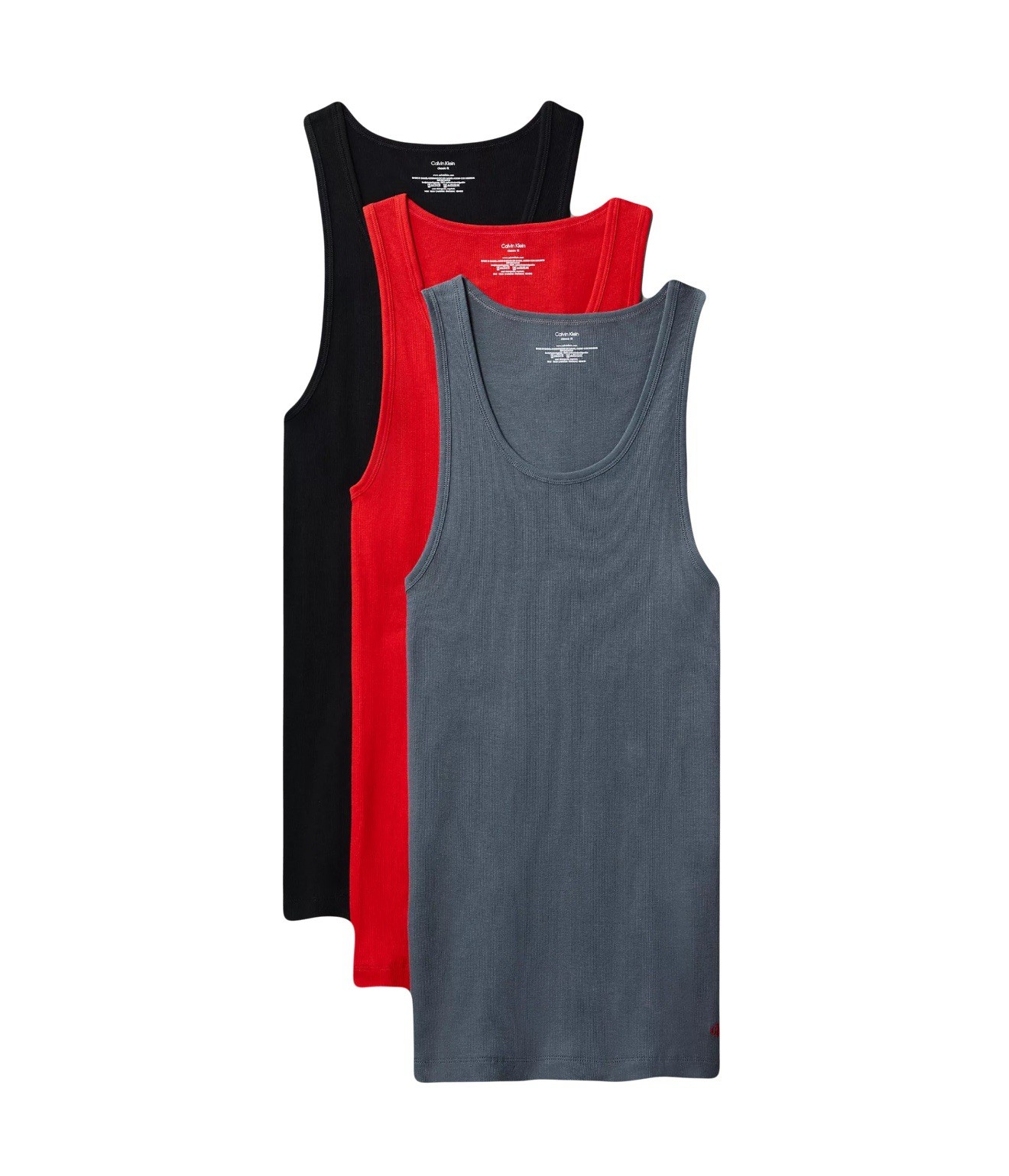 NWT. Calvin Klein. 3 Pack. Cotton Classic A-Shirt. Tank. Multi. MSRP $49.50 gallery