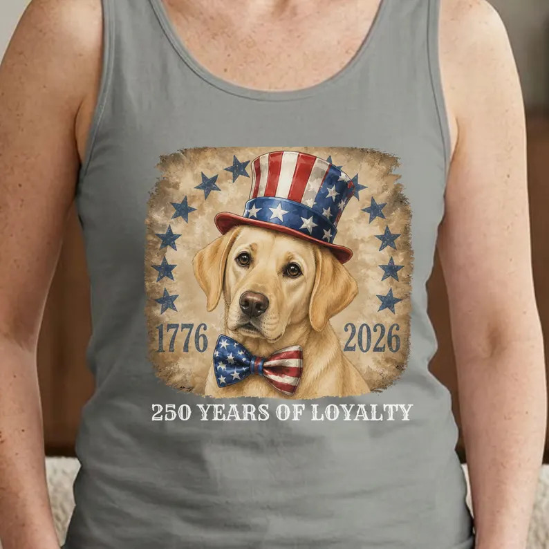 Yellow Lab Patriotic Tank Top gallery