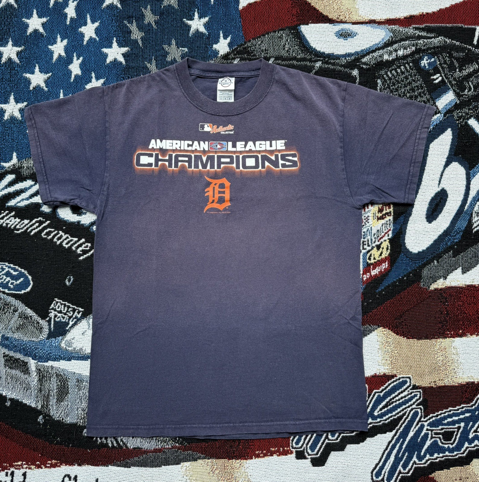 Vintage Faded 2006 Detroit Tigers American League Champions Tshirt Men’s Medium gallery