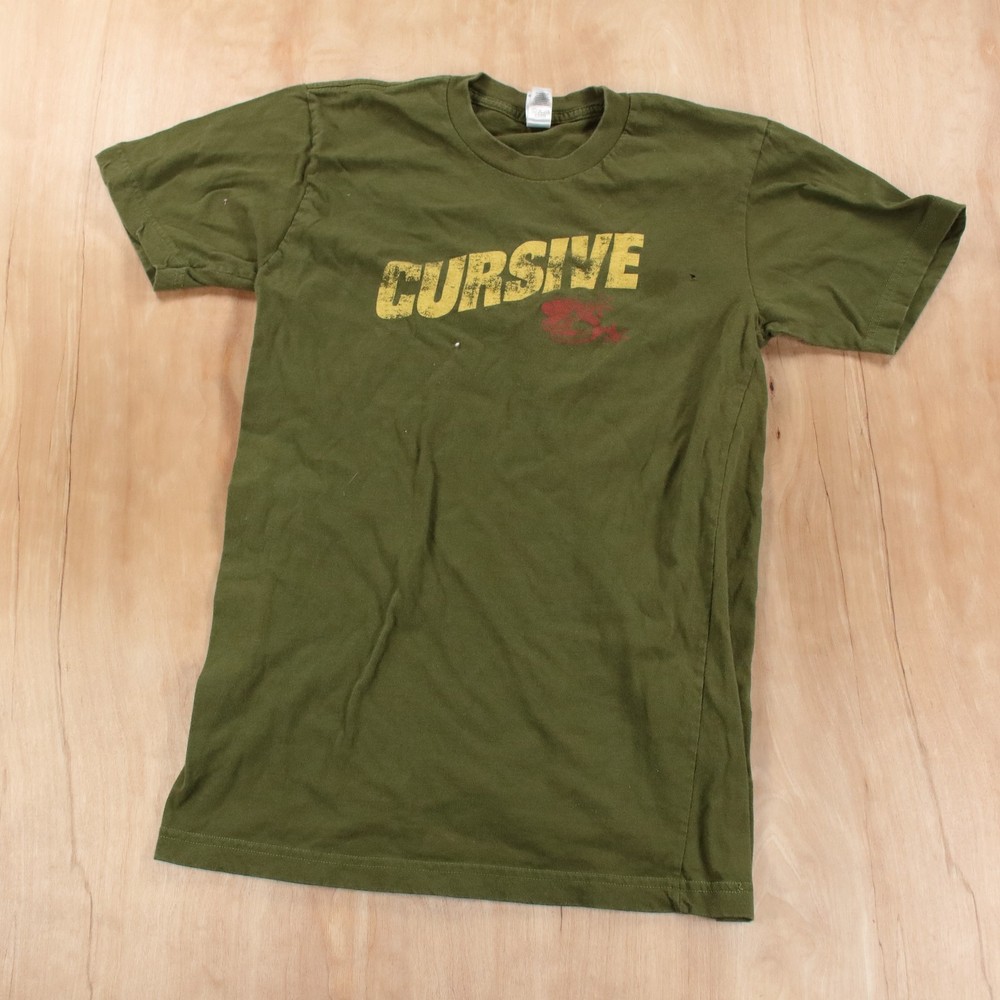 vtg Cursive t-shirt SMALL indie rock emo bright eyes american apparel 90s 00s