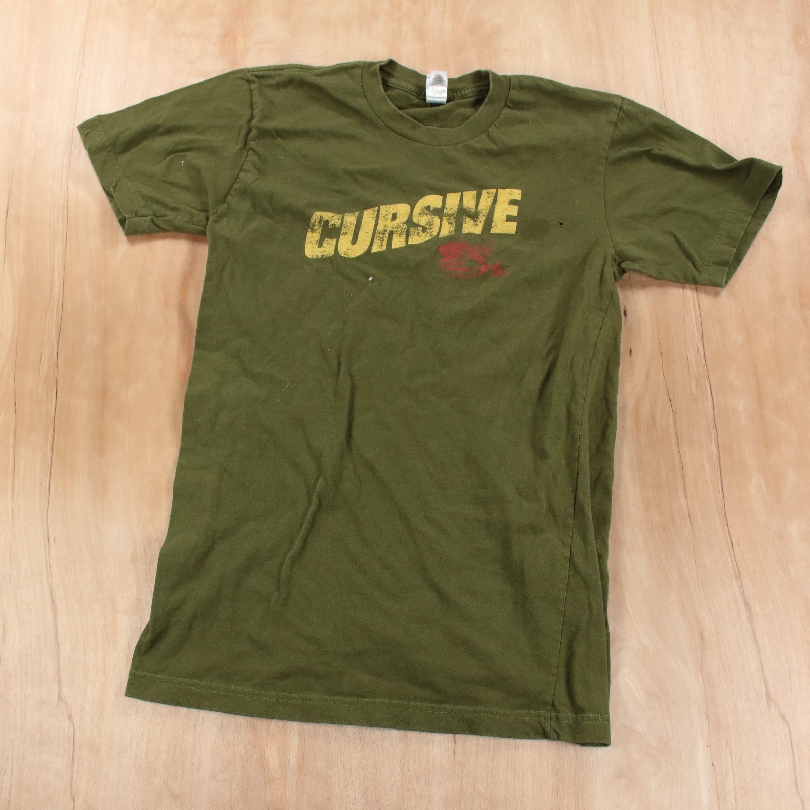 vtg Cursive t-shirt SMALL indie rock emo bright eyes american apparel 90s 00s