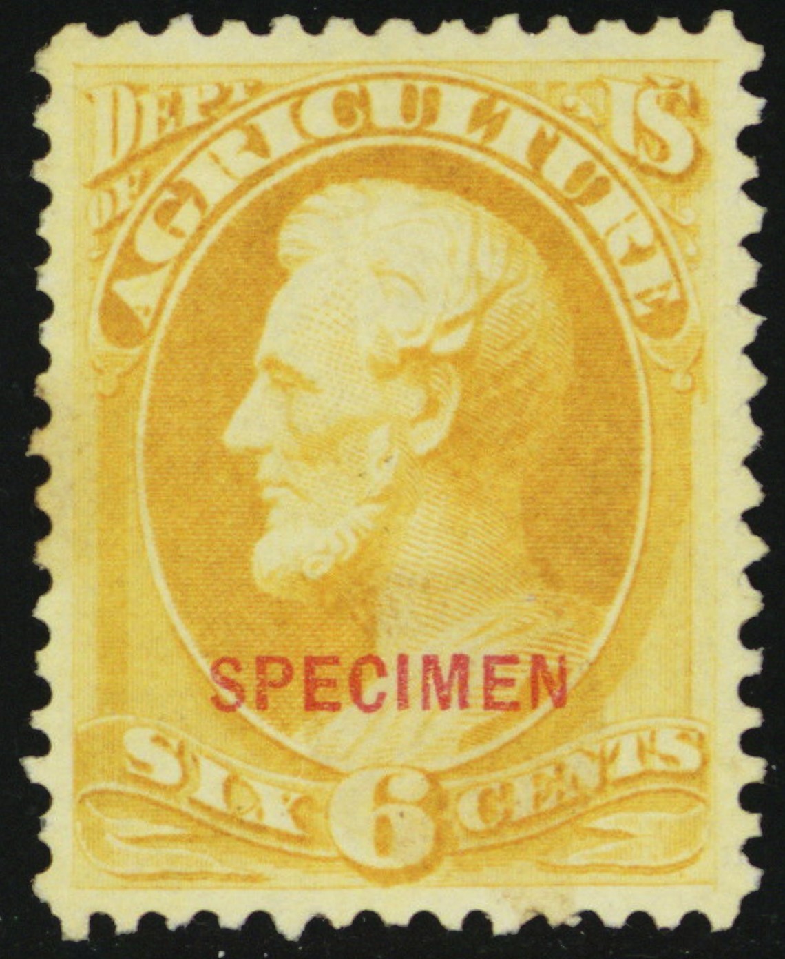 O4s, Unused 6¢ Specimen Stamp – With APS Certificate * Stuart Katz
