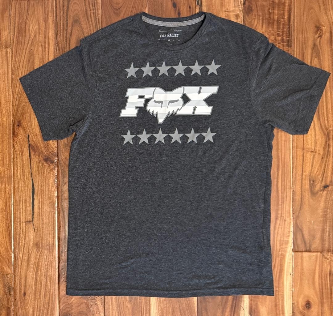 Men’s Fox Racing Heathered Black Graphic Shirt Motocross Motorcycle Dirt Bike
