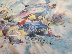 Vtg Liquid Blue Signed 1992 AOP Men’s Sz L ,Coral Reef Aquatic Crew Neck T-Shirt