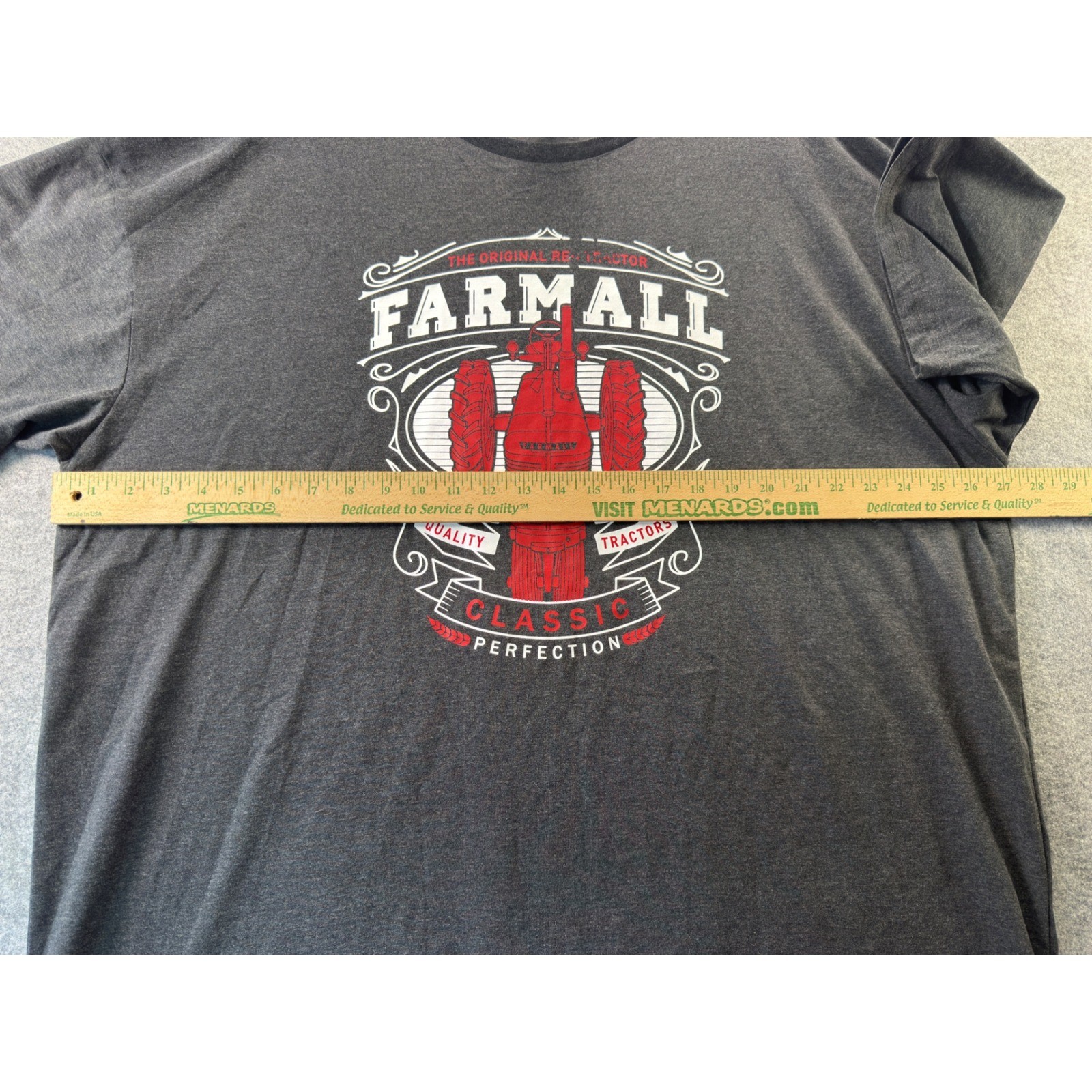 Case IH Farmall Tractor T-Shirt Mens 3XL Tall Gray Graphic Short Sleeve Tee gallery
