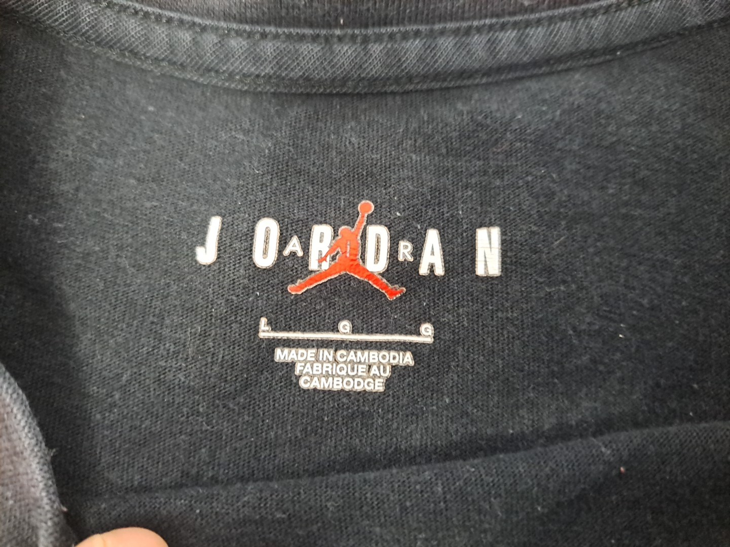 Nike Air Jordan Los Angeles City Men's T-Shirt Black Size L Faded Vtg Look DD803 gallery