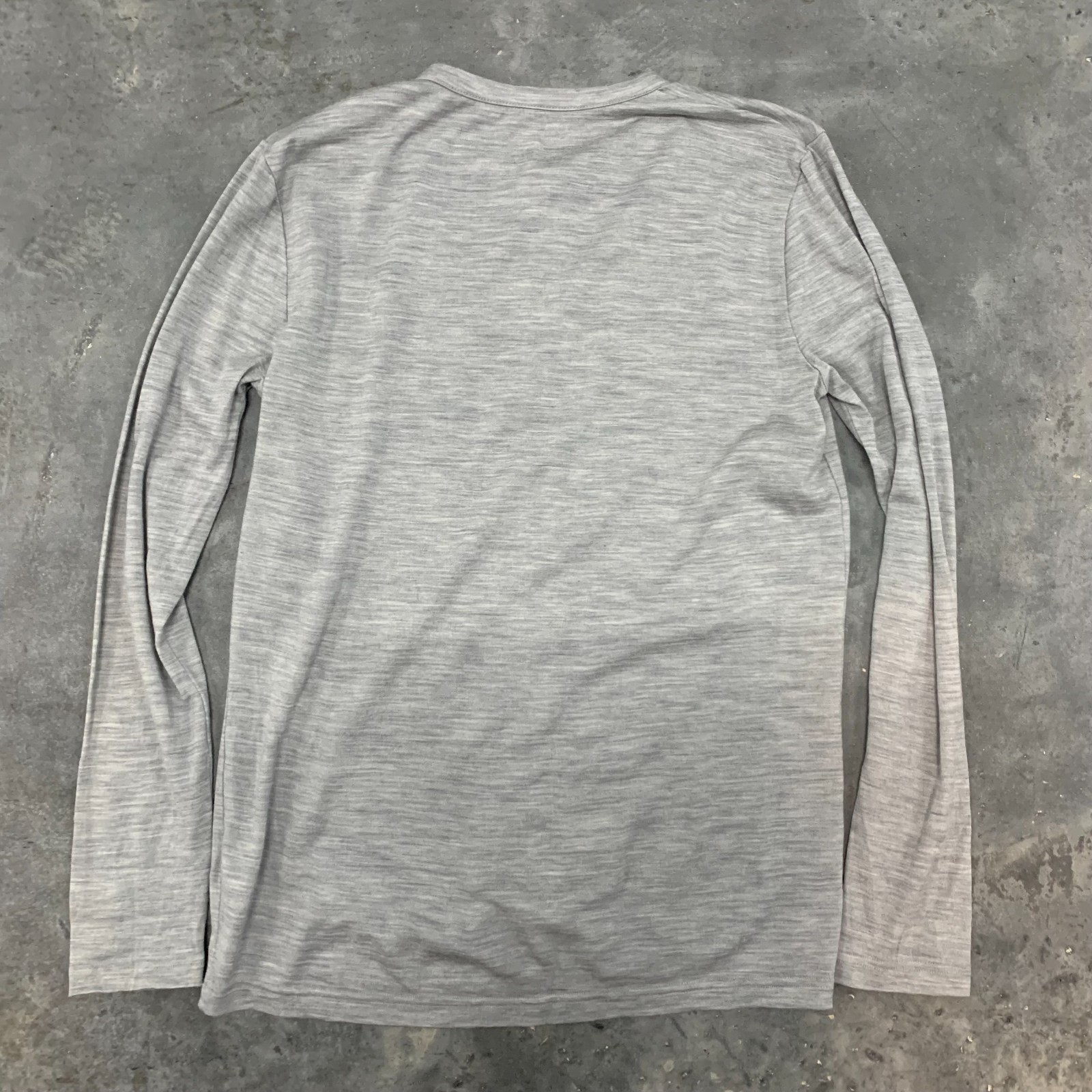 Merino Tech Merino Lite Henley Men's Small Gray Long Sleeve 100% Merino Wool gallery