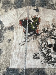 Vintage Bugle Boy Traditional Tattoo Y2K Graphic T-Shirt Tie-Dye Snake *READ*