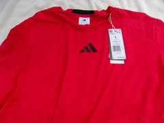NWT Adidas crew neck Training T, red, men’s L, Climacool, lightweight
