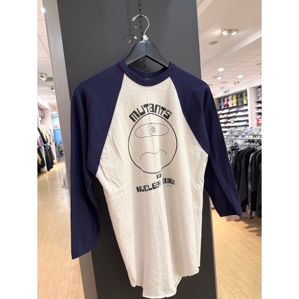 Size XL - 70s Mutants for Nuclear Power Vintage Collegiate Pacific Raglan Shirt gallery