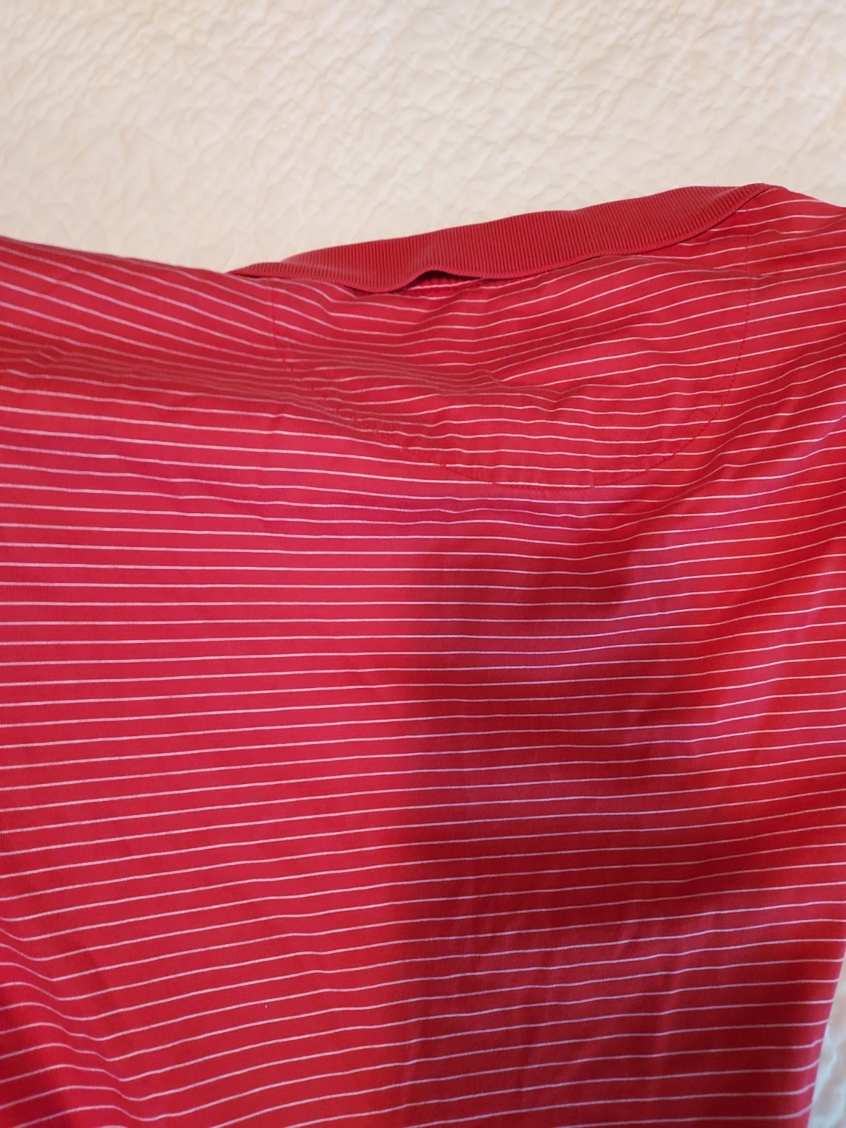 Slazenger Men's Golf striped XL red shirt Polo EUC Cotton well made Metal logo gallery