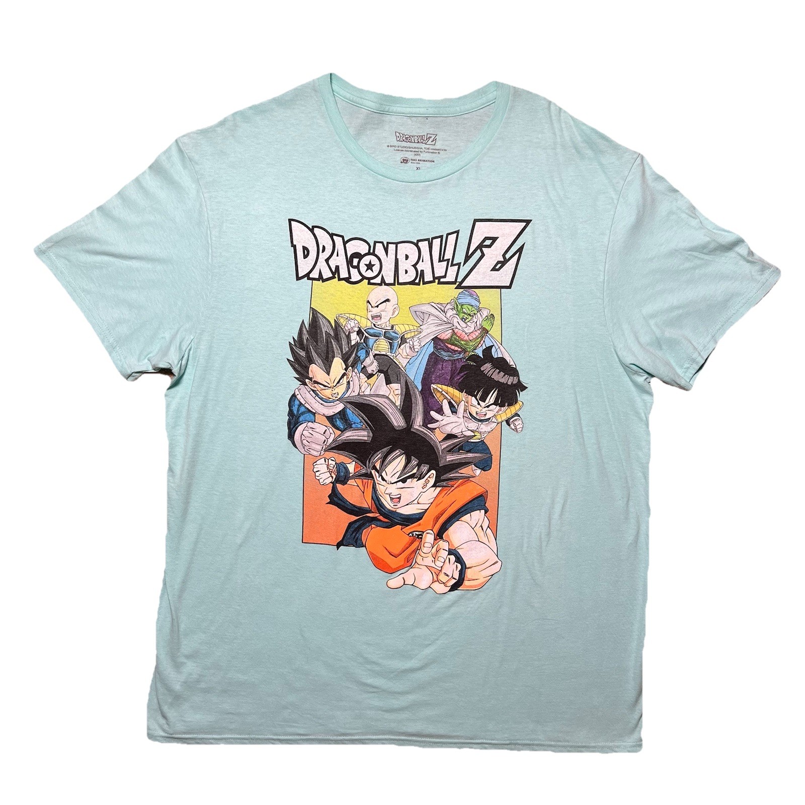 Dragon Ball Z Goku Vegeta Piccolo T Shirt Mens XL Blue DBZ Anime Graphic Tee