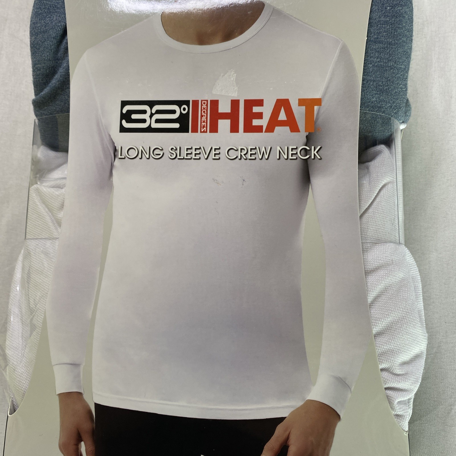 32 Degree Black Long Sleeve Heat Tee Shirt Adult Size Large, Crew Neck, Stretch gallery