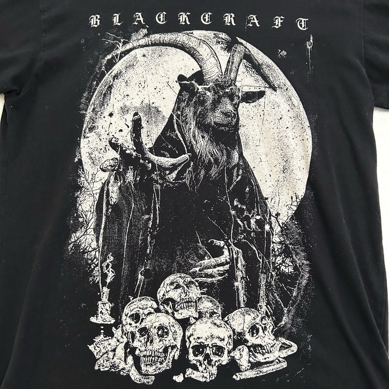 Black Craft Cult Goat Skulls Shirt Size Small gallery