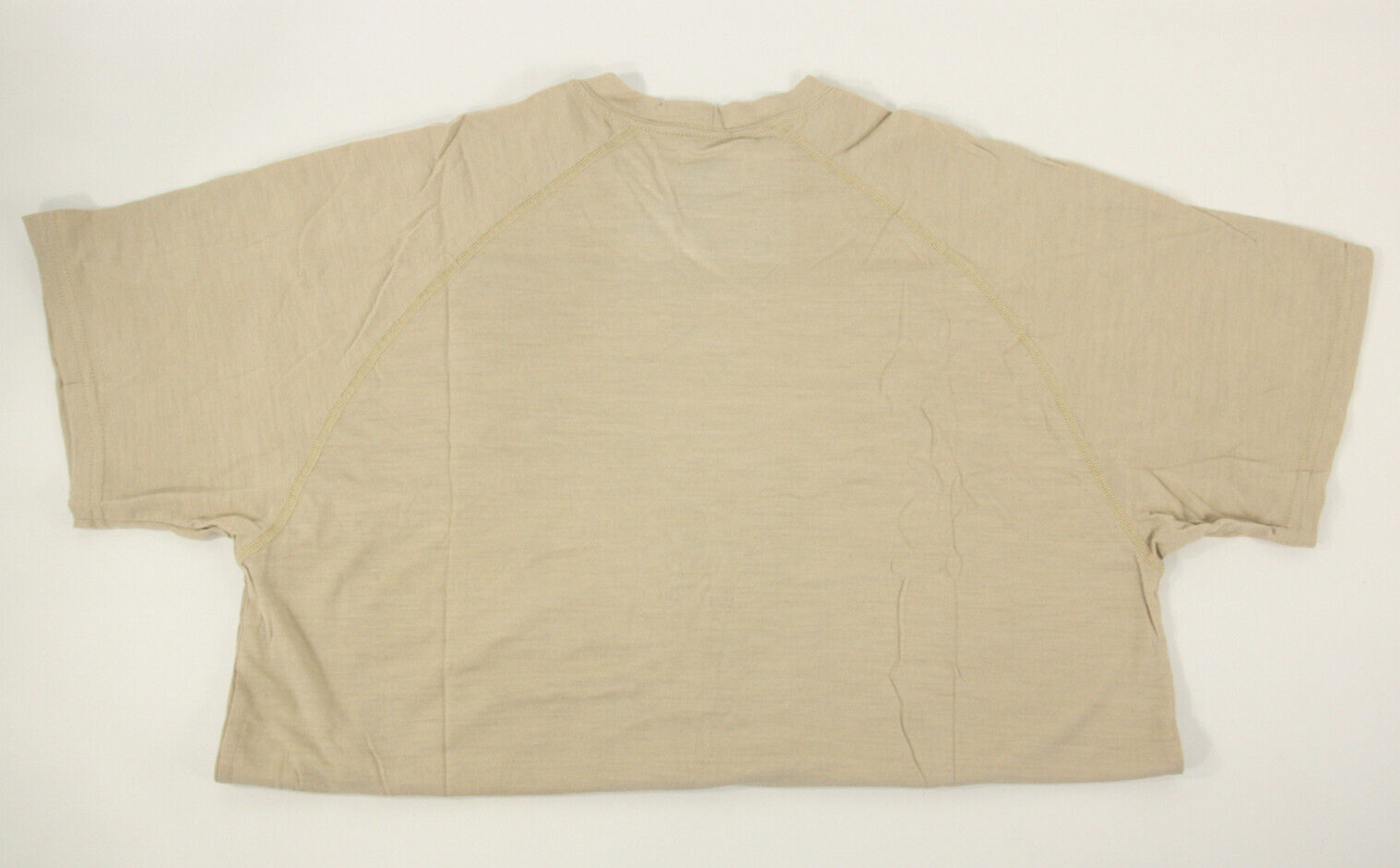 LOT of 4 Griffin Mfg FREE Wool Rayon Nylon Blend T-Shirts in Beige Medium gallery